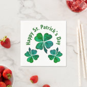 Kleeblatt Clover Green St. Patrick`s Day Party Serviette (Beispiel)