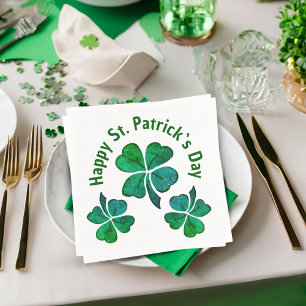 Kleeblatt Clover Green St. Patrick`s Day Party Serviette