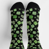 Kleeblatt Clover Green St. Patrick's Day Socken (Oben)