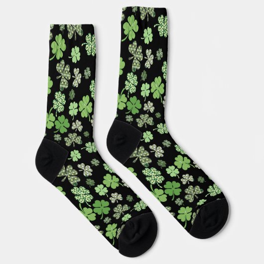 Kleeblatt Clover Green St. Patrick's Day Socken (Rechts)