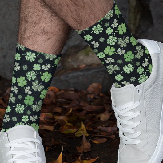 Kleeblatt Clover Green St. Patrick's Day Socken