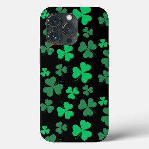 Kleeblatt Clover Green und Black Modern St Patrick Case-Mate iPhone Hülle