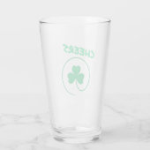 Kleeblatt Clover Ireland Irish Cheers St Patrick's Glas (Rückseite)