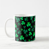 Kleeblatt Clover Ireland Irish Modern Green & Blac Kaffeetasse (Links)