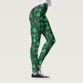 Kleeblatt Clover Ireland Irish Modern Green & Blac Leggings (Rechts)
