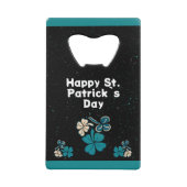 Kleeblatt Clover Irish Happy St Patrick`s Day Geldbeutel Flaschenöffner (Vorderseite)