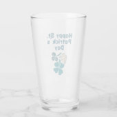 Kleeblatt Clover Irish Happy St Patrick`s Day Glas (Rückseite)