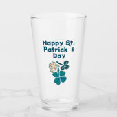 Kleeblatt Clover Irish Happy St Patrick`s Day Glas (Vorderseite)