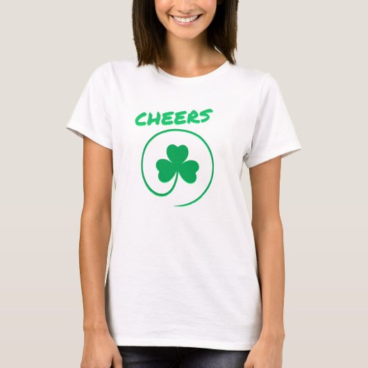 Kleeblatt Clover Irish Pride St Patricks Day Cheer T-Shirt (Vorderseite)