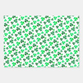 Kleeblatt Clover Leaf floralirisch Moderne Farben Geschenkpapier Set (Vorderseite 2)