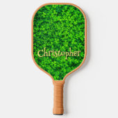 Kleeblatt Clover Leaf Ireland St Patrick's Green Pickleball Schläger (Rückseite)