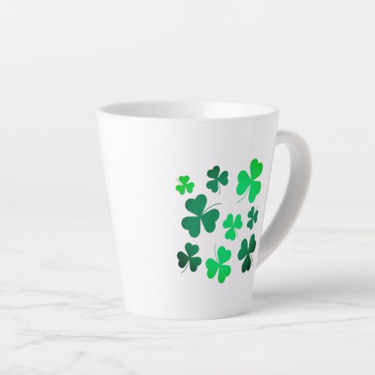 Kleeblatt Clover Leaf Irland Irish Modern Elegant Milchtasse (Rechte Ecke)