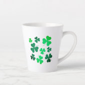 Kleeblatt Clover Leaf Irland Irish Modern Elegant Milchtasse (Rechts)