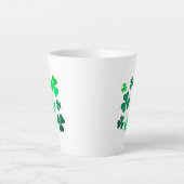 Kleeblatt Clover Leaf Irland Irish Modern Elegant Milchtasse (Vorderseite)