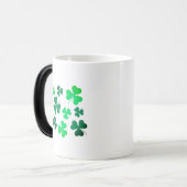 Kleeblatt Clover Leaf Irland Irish Modern Elegant Verwandlungstasse (Vorderseite Links)