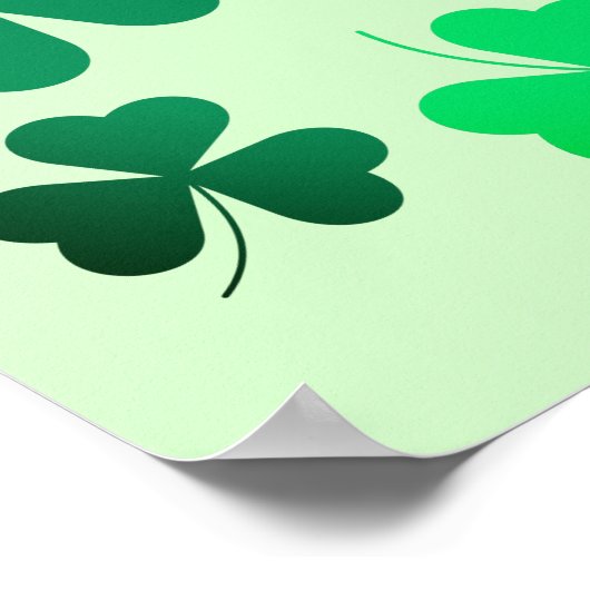 Kleeblatt Clover Leaf Irland Irish St Patricks Day Poster (Ecke)
