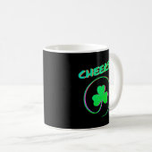 Kleeblatt Clover Leaf Irland Irish St Patrick's Kaffeetasse (VorderseiteRechts)