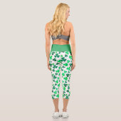 Kleeblatt Clover Leaf Moderner Chic Stilvoll Capri Leggings (Rückseite)