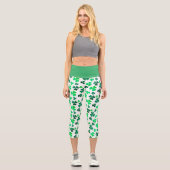 Kleeblatt Clover Leaf Moderner Chic Stilvoll Capri Leggings (Vorderseite)