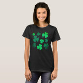 Kleeblatt Clover Leaf Modernes Design T-Shirt (Vorne ganz)
