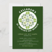 Kleeblatt Clover Mandala St. Patrick's Day Party Einladung (Vorderseite)