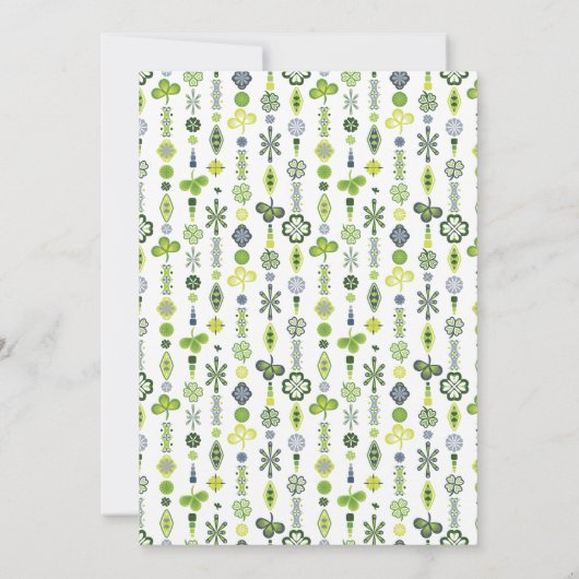 Kleeblatt Clover Mandala St. Patrick's Day Party Einladung (Rückseite)