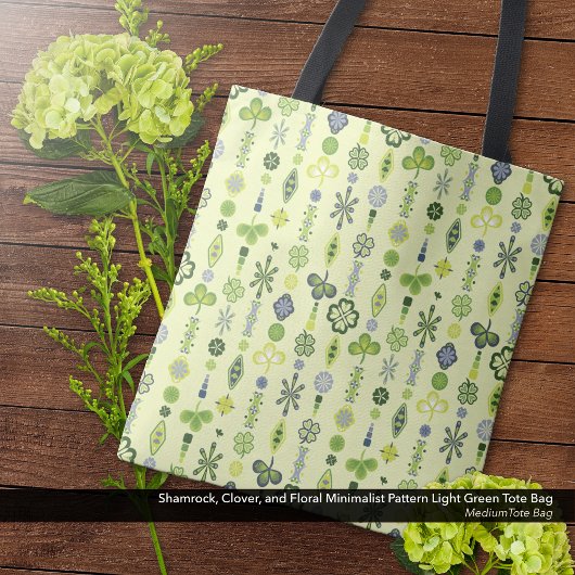 Kleeblatt Clover Minimal Modernes Muster Gelb Tasche