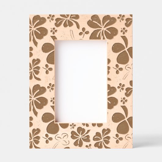 Kleeblatt Clover Muster Vier Blätter Geätzte Rahmen (Vorderseite)