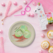 Kleeblatt Clover Pastel Zeichne St. Patrick's Day Pappteller (Party)