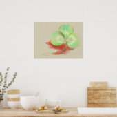 Kleeblatt Clover Pastel Zeichnend Poster (Küche)