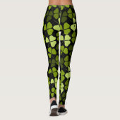 Kleeblatt Clover Pattern Floral St. Patrick Leggings (Rückseite)