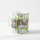 Kleeblatt Clover Pattern Foto Tasse (Vorderseite Links)