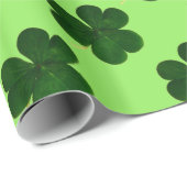 Kleeblatt Clover Pattern Irland Liebe Geschenkpapier (Rolleneckpunkt)