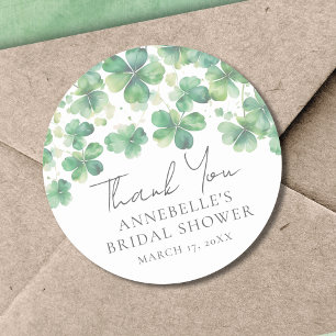 Kleeblatt Clover St. Patrick's Day Brautparty Runder Aufkleber