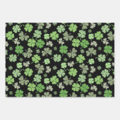 Kleeblatt Clover St Patrick's Day Green Geschenkpapier Set (Vorderseite 3)