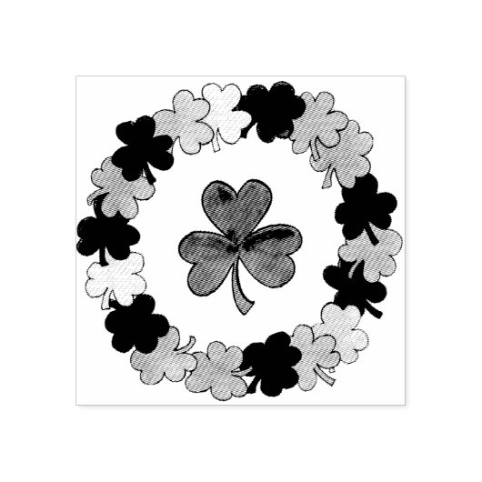 Kleeblatt Clover Wreath Saint Patrick's Day Briefm Gummistempel (Prägung)