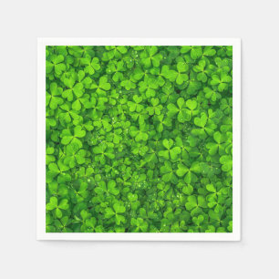 Kleeblatt Clovers Fotografie Irish Saint Patrick Serviette