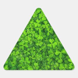 Kleeblatt Clovers Green Irish Symbol Irland Dreieckiger Aufkleber
