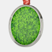 Kleeblatt Clovers Green Irish Symbol Irland Silbernes Ornament (Links)