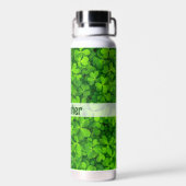 Kleeblatt Clovers Name hinzufügen Trinkflasche (Rückseite)