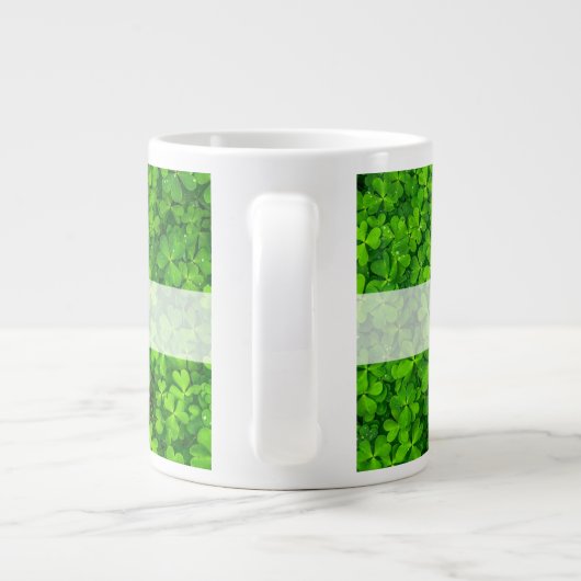 Kleeblatt Clovers Personalisiert Jumbo-Tasse (Rückseite)