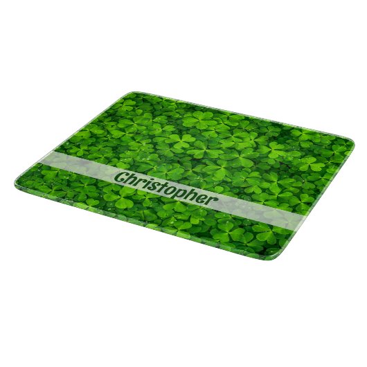 Kleeblatt Clovers Personalisiert Schneidebrett (Ecke)