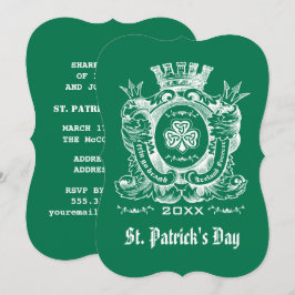 Kleeblatt Coat of Arm St. Patrick's Day Einladunge Einladung