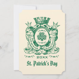 Kleeblatt Coat of Arm St. Patrick's Day Einladunge Einladung