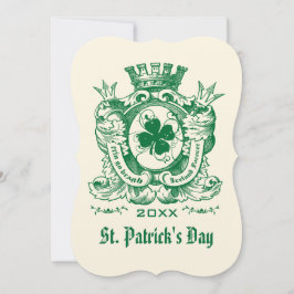 Kleeblatt Coat of Arm St. Patrick's Day Party Einladung