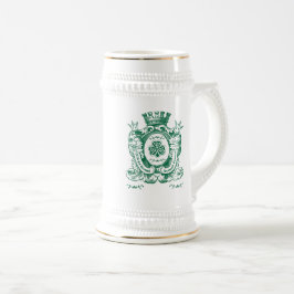 Kleeblatt Coat of Arm Wappen St.Patrick's Day Bierglas