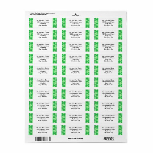 Kleeblatt Collage Custom Address Labels (Vorne)