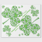 Kleeblatt Collage Custom Geschenkpapier (Flach)