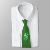 Kleeblatt Collage Dollar Sign Neck Ties Krawatte (Gebunden)