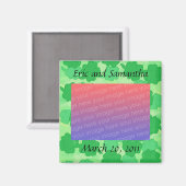 Kleeblatt Collage Hochzeit Foto Magnete Magnet (Vorderseite/Rückseite)